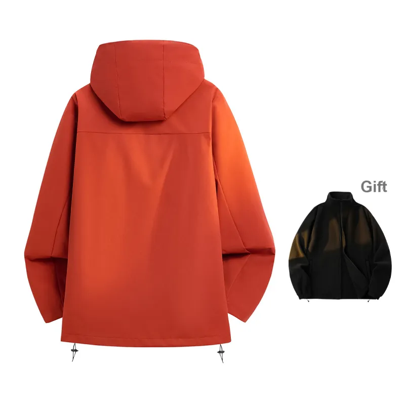 ROBINHOOD Water-Resistant Windproof Wear-Resistant Warm Windbreaker Jacket Unisex-10