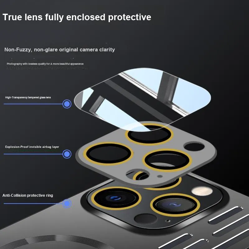 Yoobao Metal Impact Resistant Magnetic Phone Cases Compatibility IPhone 14 Pro/Apple 14 Pro Max/14 Plus Business Formal-23