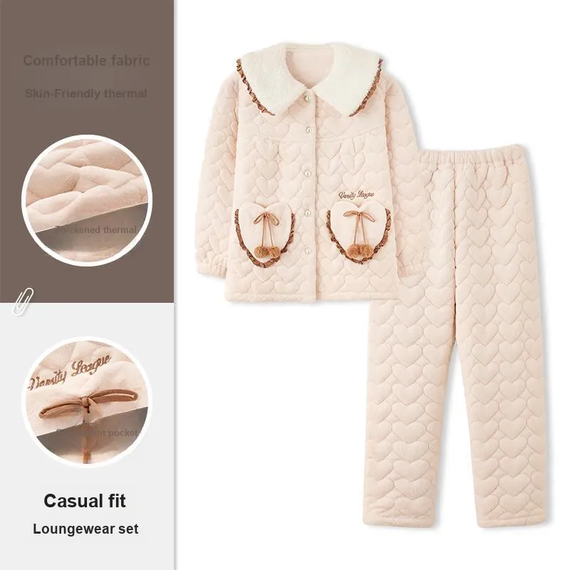 Maultiay Pajama Set Women's Light Pink-1