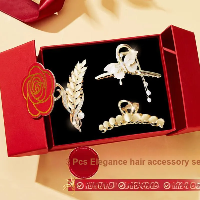Enchanting Cat Alloy Hair Clips Women's-5