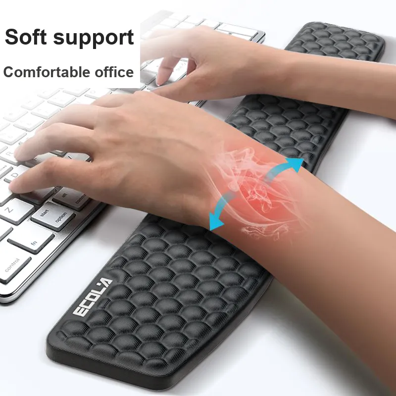 ECOLA Lycra Memory Foam Ergonomic 3D Effect Wrist Brace Mouse Pad EZ6BK-4
