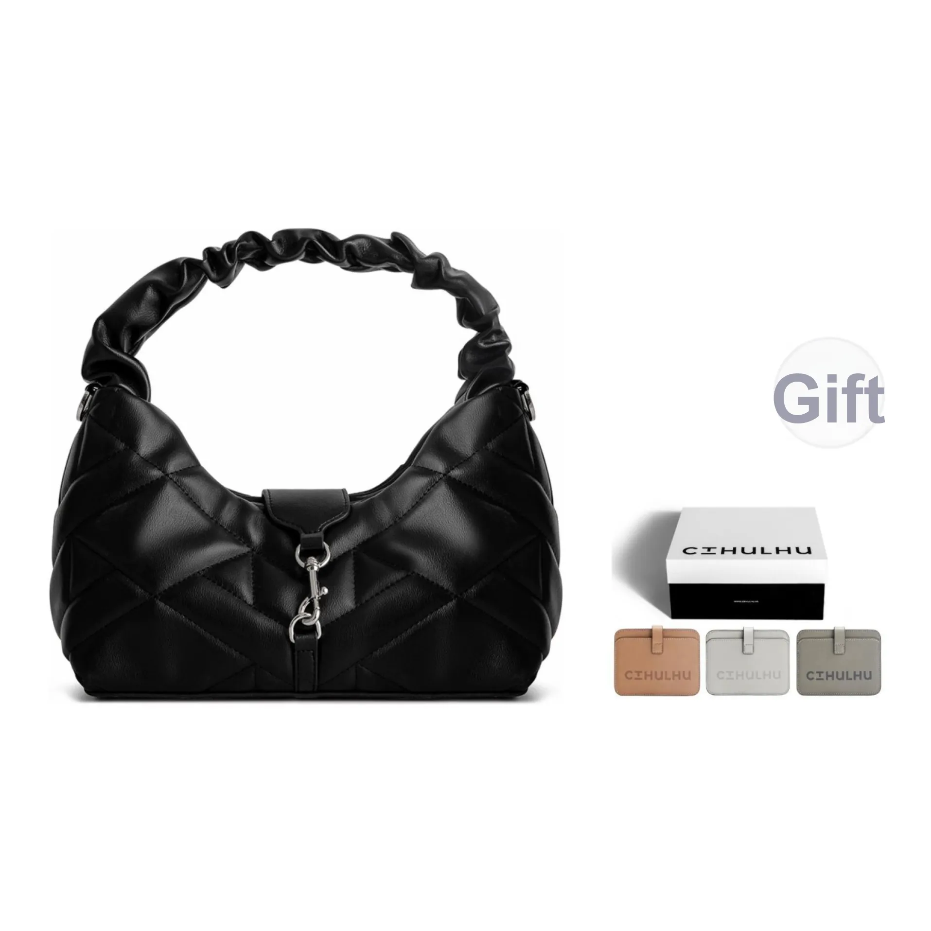 Cthulhu Спилок коровьей кожи Съемный Длинная лямка Одно плечо Через плечо Сумка Средний Женские Карамель Черный