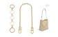 (Gold-Tone) White Moon Extender Chain+Decorative Chain 40cm
