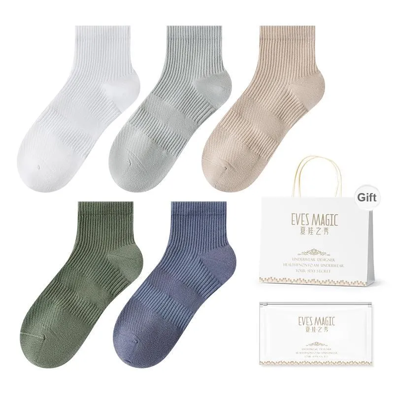 XIA.WA.ZHI.XIU Ankle Socks Men's Shopping Bag 5 Pack-8