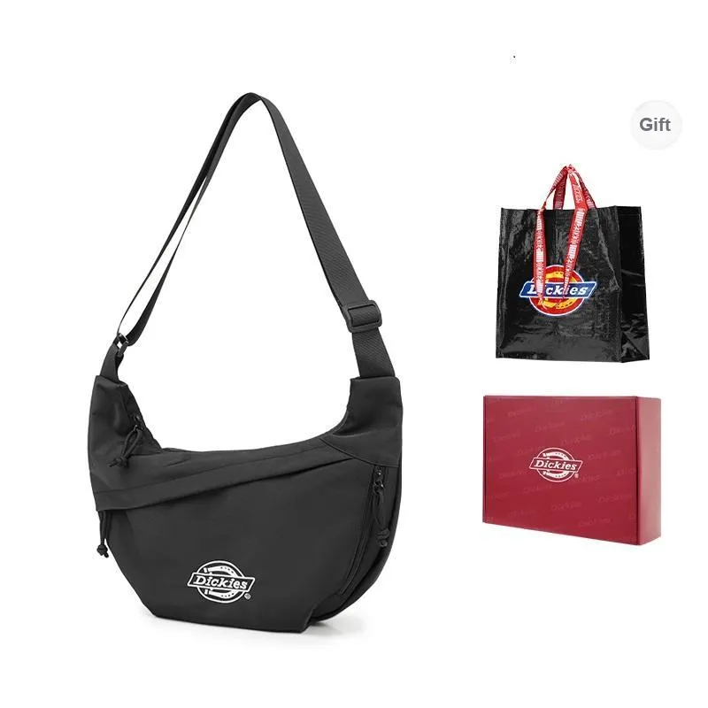 Dickies Polyester Crossbody Bag Regular Unisex Black/Light Khaki-7