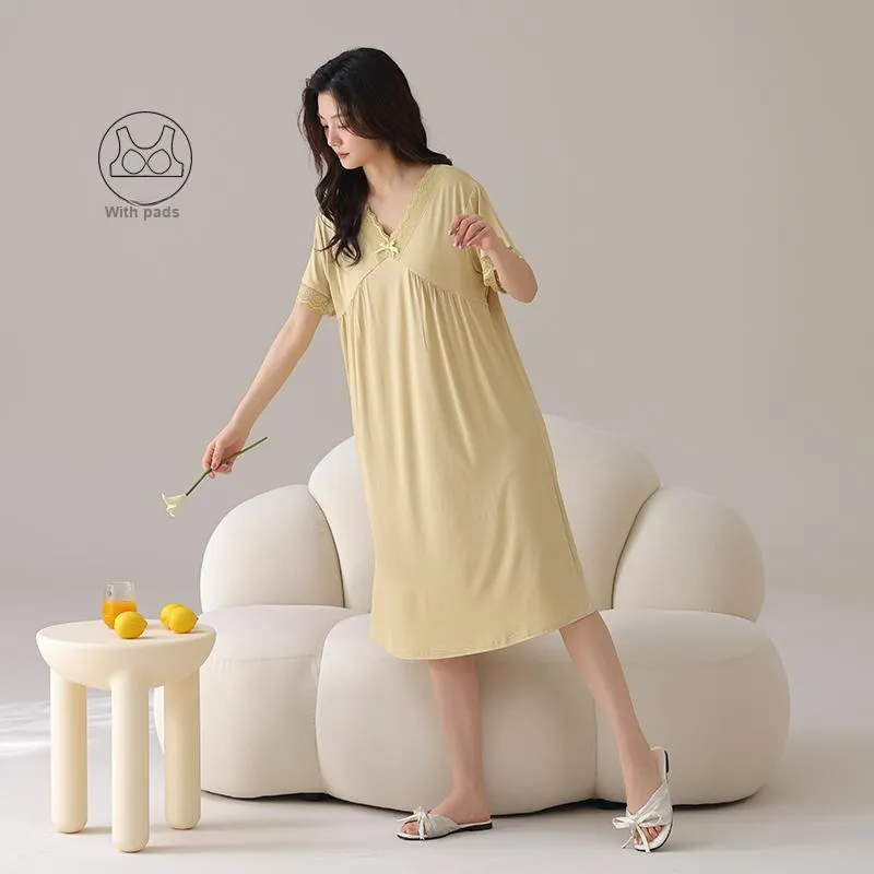 FENTENGCARE Nightgown Women's Sunflower-3