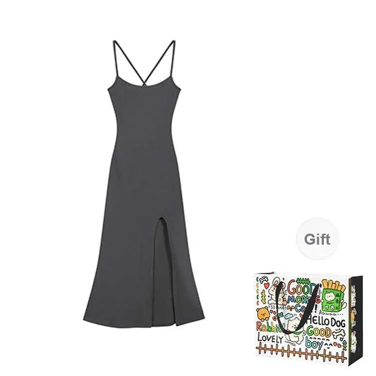 OURUOKE Slip Dresses Women's-4