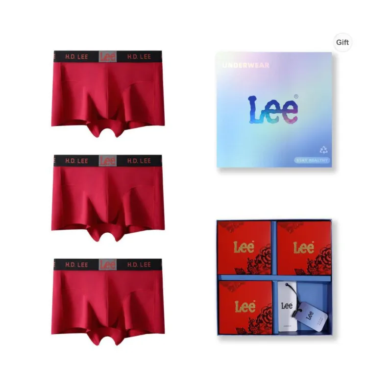 Lee Underpants Men's Combo Set Zodiac Year Red-7