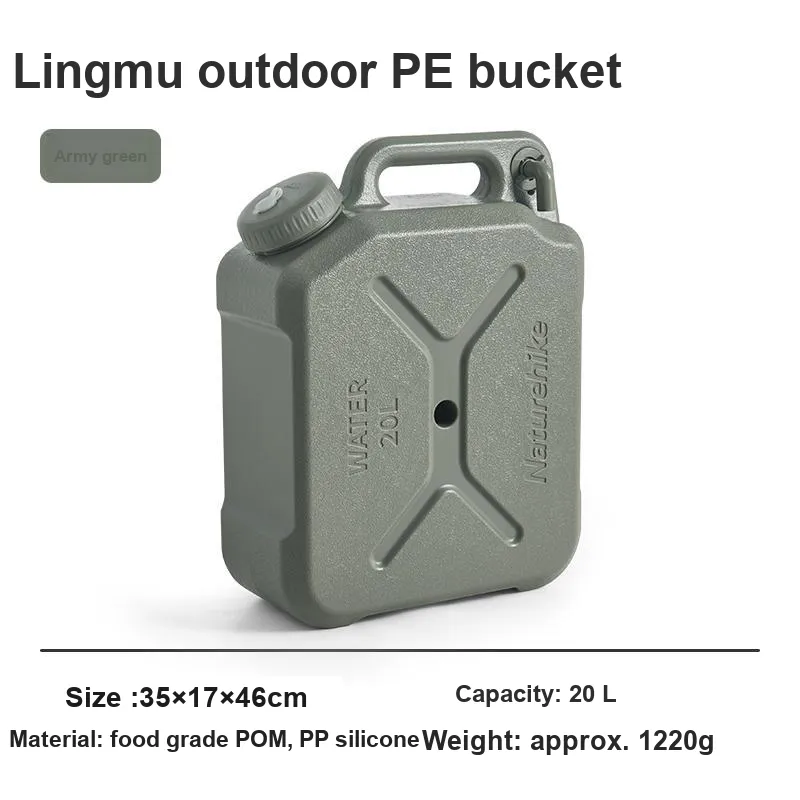 NATUREHIKE Outdoor Water Equipment Bucket 12 20L PE-16