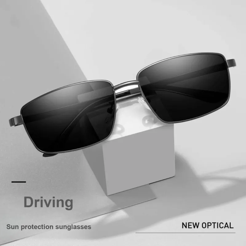 Wood Premium Alloy Irregular Shape Sunglasses Men's-1