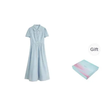 Inman Short Sleeved Dress Women's Light Blue