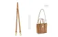 Brown Adjustable Strap 90-120cm+1 Pair Metal Protective Rings