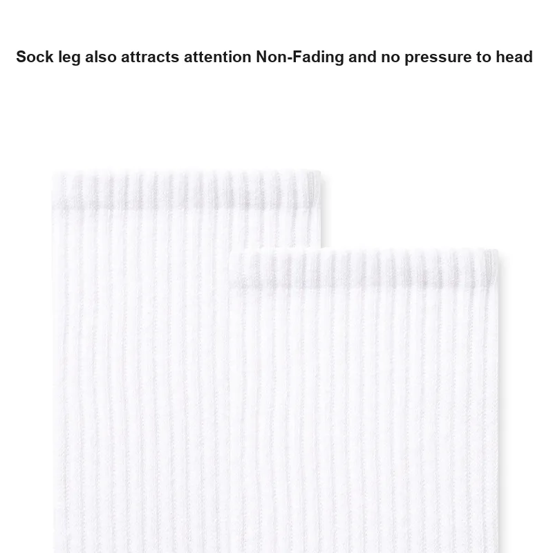 Primeet Mid Calf Socks Men's 5 Pack White-2