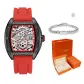 MN8601G Black Red[Orange Box+Cuban Bracelet]