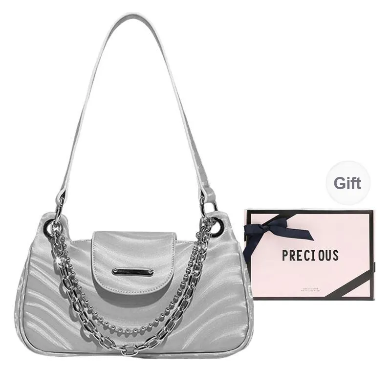 NATTY PU Handbags Shoulder Bags Women's Silver Gray/Black-0