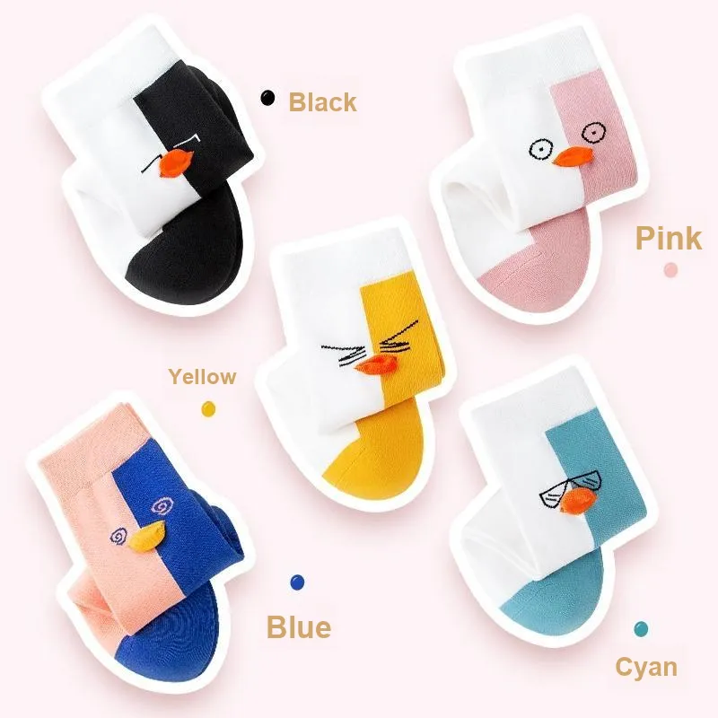 LUOLIAN Mid Calf Socks Women's 5 Pack-3