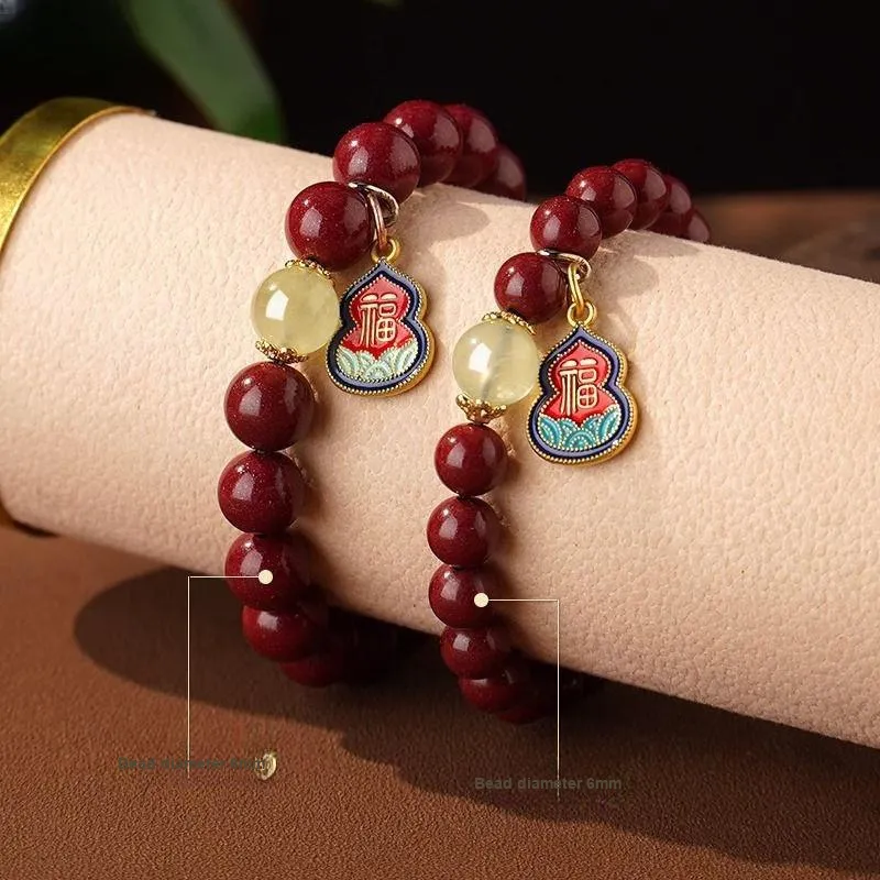 ZHIZUO Cinnabar Bracelets Unisex-4