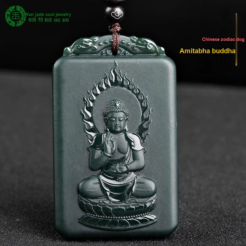 WANYUHUN Hetian Jade Pendants Green Jade Unisex-61