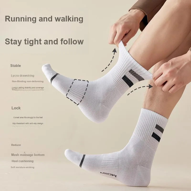 MIIOW Mid Calf Socks Men's 5 Pack-22