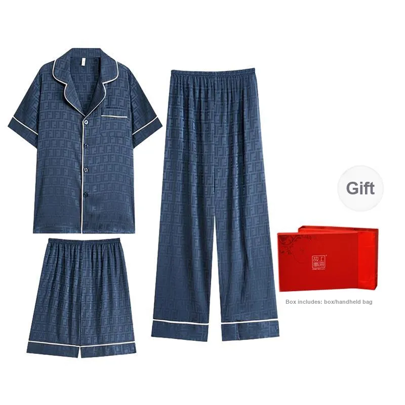Shanghai Story Pajama Set Men's Blue-4