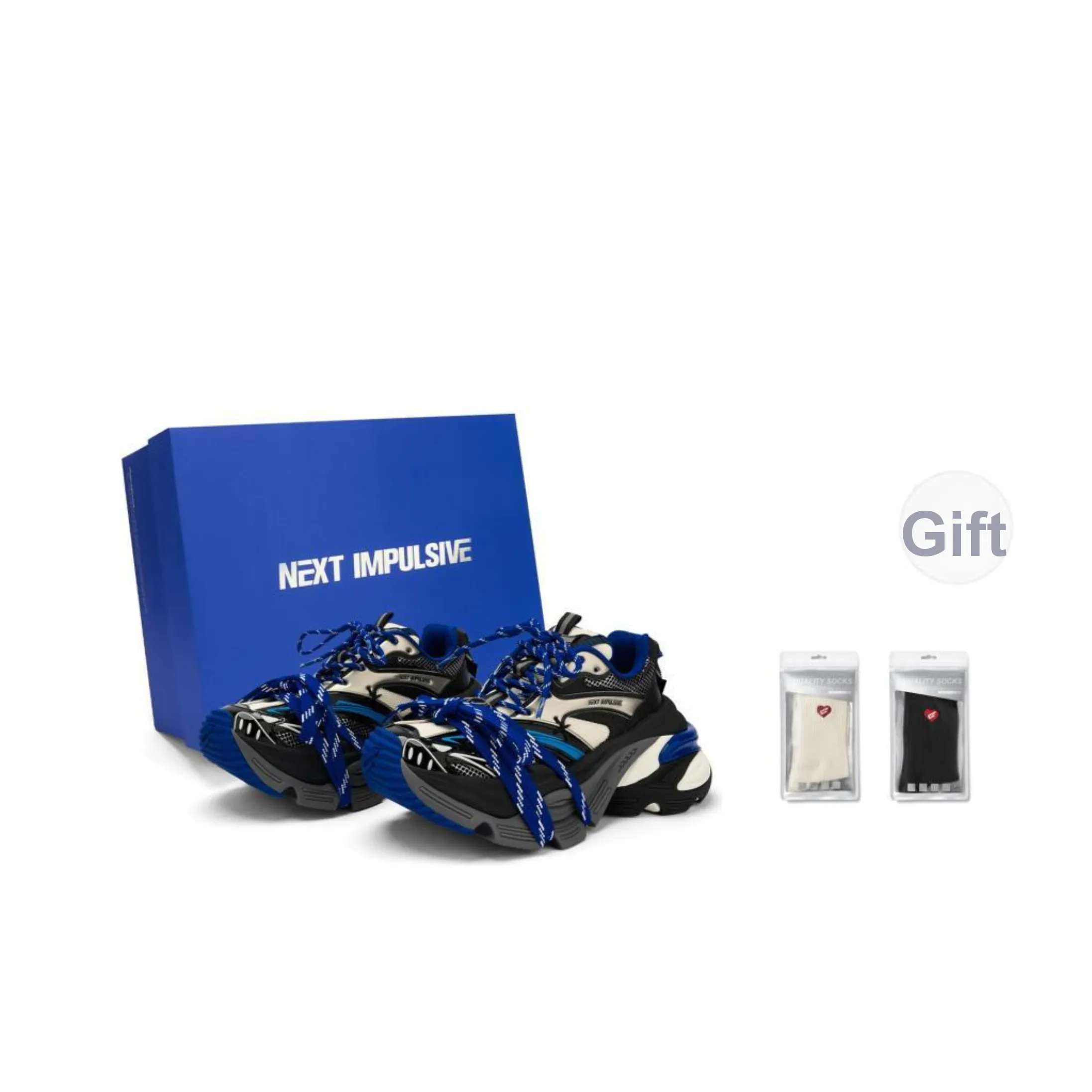 NEXT IMPULSIVE Power Collection Chunky Sneakers Unisex Cyber Blue