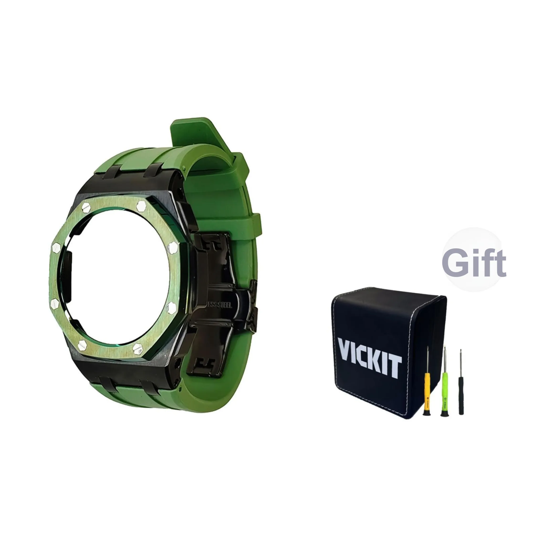 Vickit Защитный чехол CASIO Нержавеющая сталь Корпус Материал Совместимость CASIO G Shock GA2100 GA2110 GAB2107