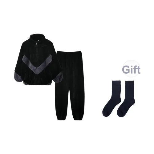 DAMOS·LOVE Черные носки [с флисовой подкладкой термические] Мужской комплект пижам