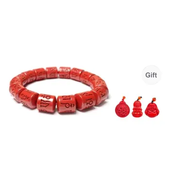 MUGONGZI Reconstructed Cinnabar Bracelets Unisex