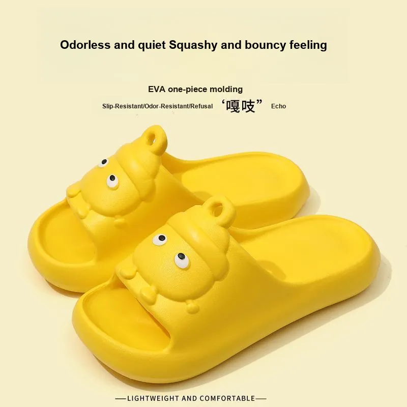 Foot Recreation Cartoon Summer Platform Home Comfortable Soft Sole 'Step in' Bathing Slippers-2