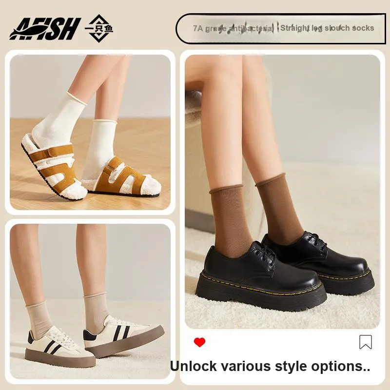 AFISH Mid-Calf Socks Women's 5 Pack With Shopping Bag Included-20