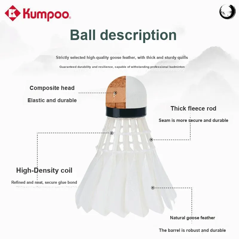 KUMPOO Country Style Series Shuttlecocks-2