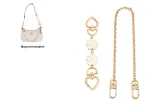 White Cherry Blossom Heart Clasp 15cm+Decorative Chain 40cm