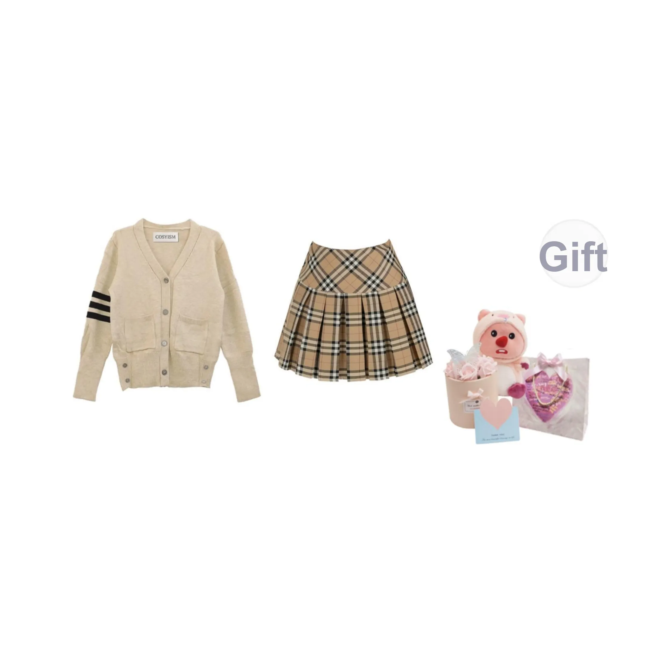 COSYISM Sweater Women's Gift Box Set Khaki