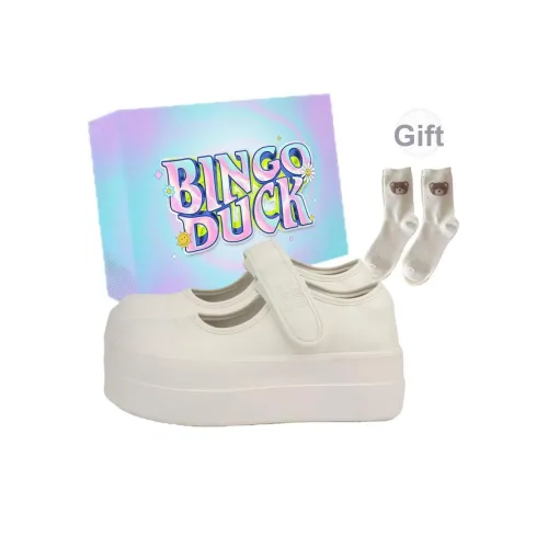 BINGO DUCK Платформа Mary Jane Обувь Женская Экрю