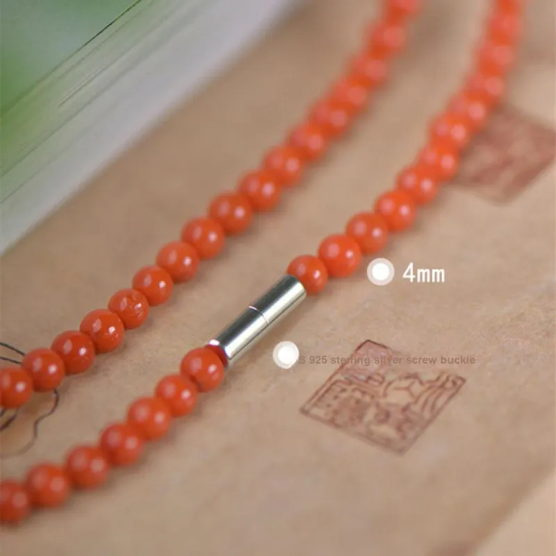 Fuxin Southern Red Agate Necklaces Women's-3