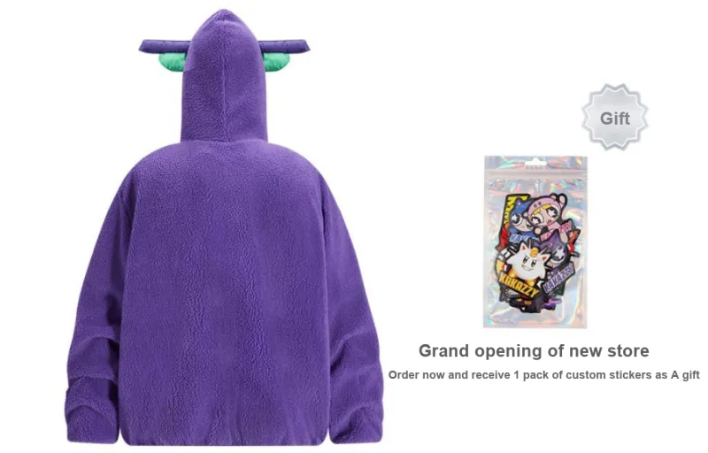 KAKAZZY Puffer Jacket Unisex Purple-2