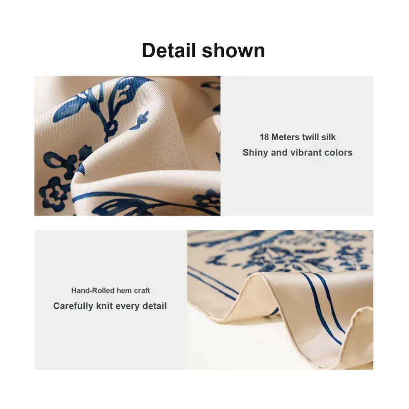 WENSLI Mulberry Silk Scarves Unisex-2