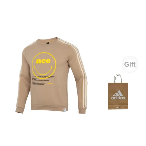 Adidas NEO Sweatshirts Men Light Khaki Hoodie+Gift Bag