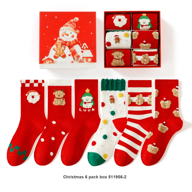 Caramella Mid Calf Socks Unisex Gift Box Of 6 Doubles-7