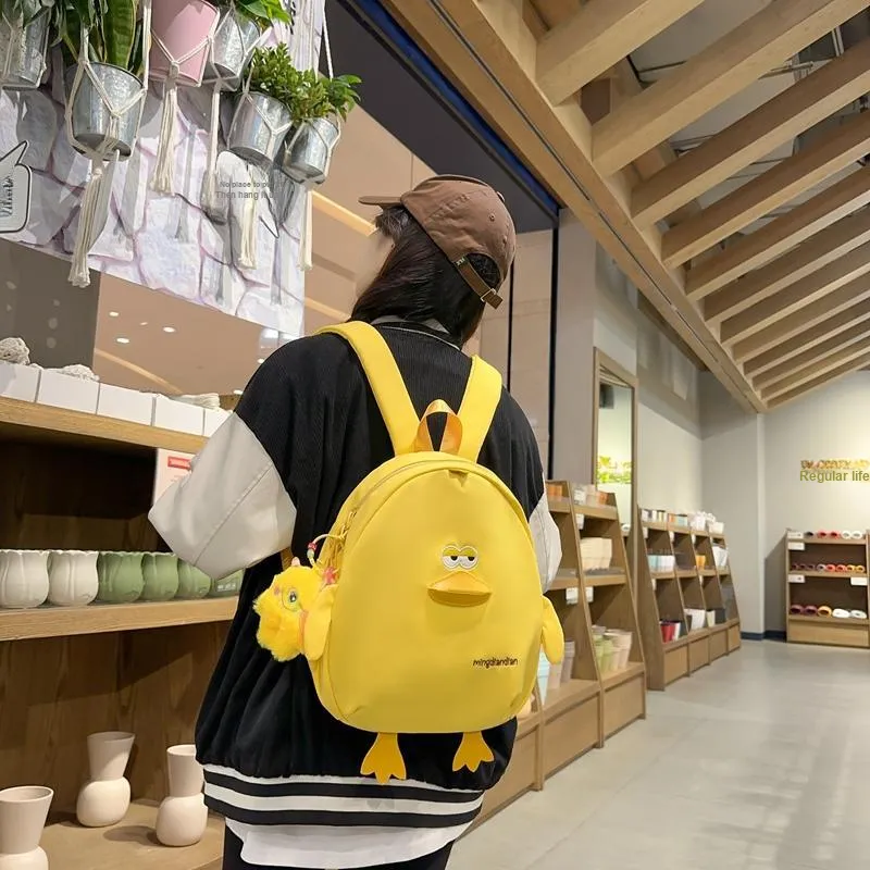 LETOO Nylon Backpack Regular Unisex Yellow/White/Black-1