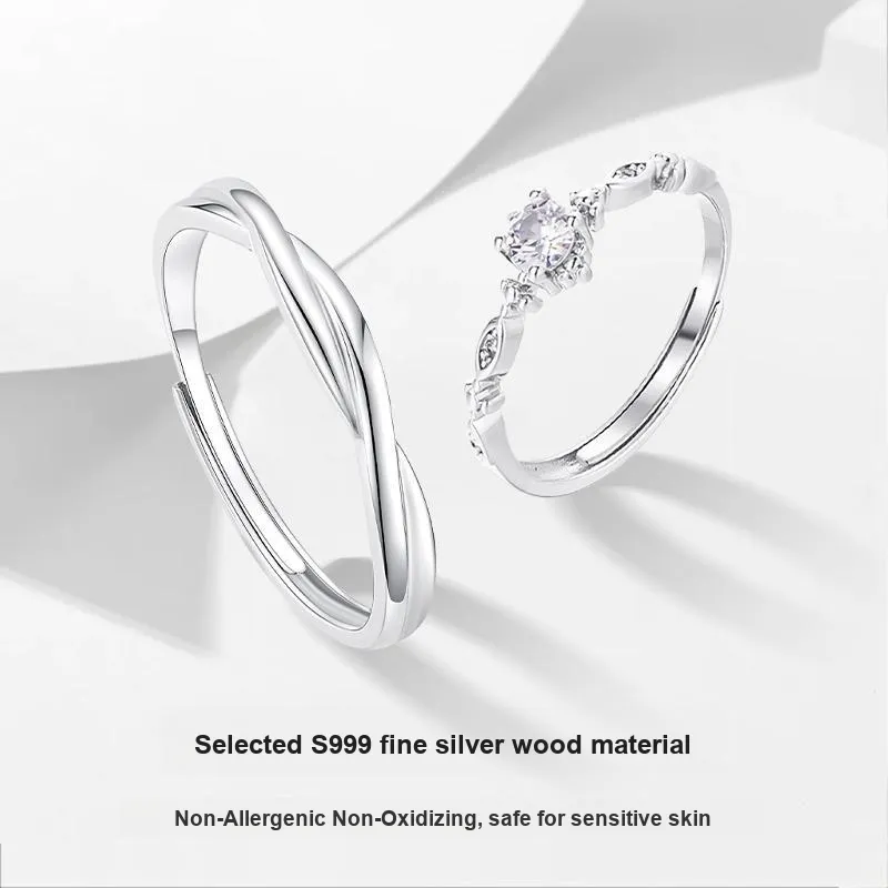 MISS TOOYA S999 Fine Silver Rings Unisex-2