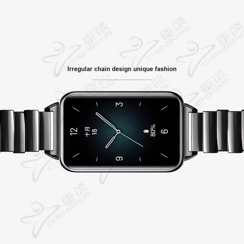 FZRT Huawei Honor Compatibility Watch Band 167mm Stainless Steel, Zinc Alloy Material-2