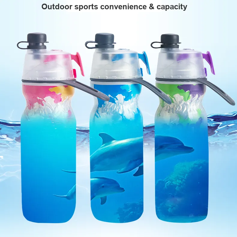 O2COOL Outdoor Water Equipment Water Container 355ml Plastic Shark-3