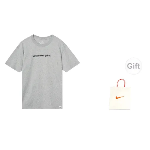 Nike T-Shirts Men Dark Grey Short-Sleeved+Gift Bag