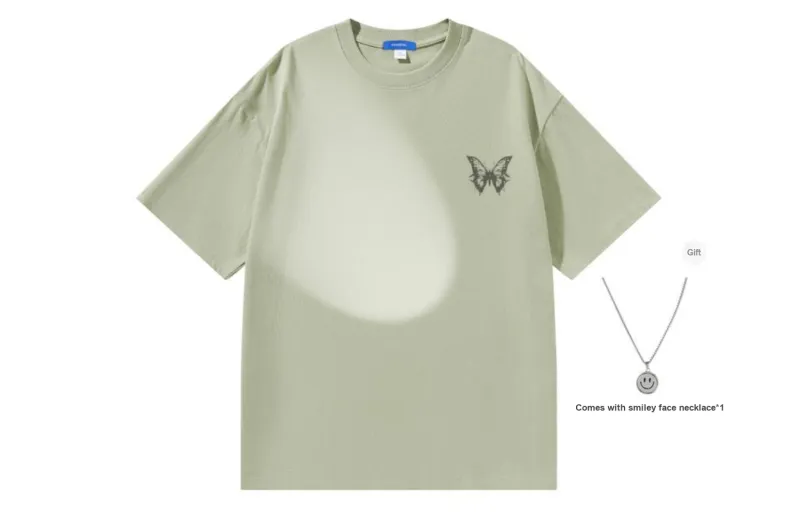 PEIMENG Short Sleeved T Shirts Unisex Comes With Necklace-31