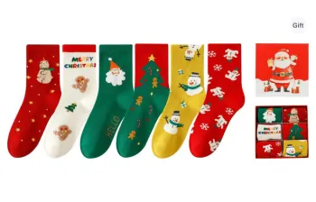 Caramella Mid Calf Socks Unisex Gift Box Of 6 Doubles