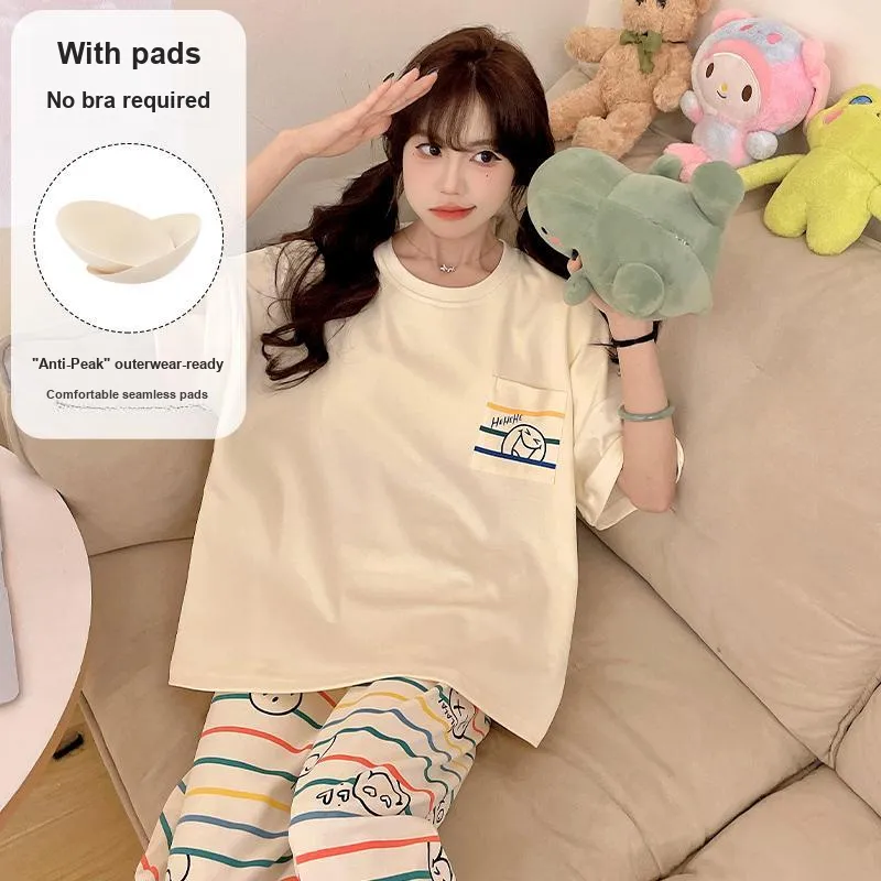 XIAFENYAN Pajama Set Women's Yellow-5