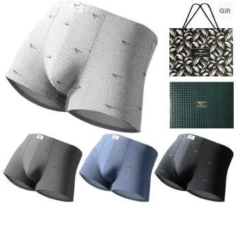 SEPTWOLVES Underpants Men's 4 Piece Gift Box Set+Shopping Bag