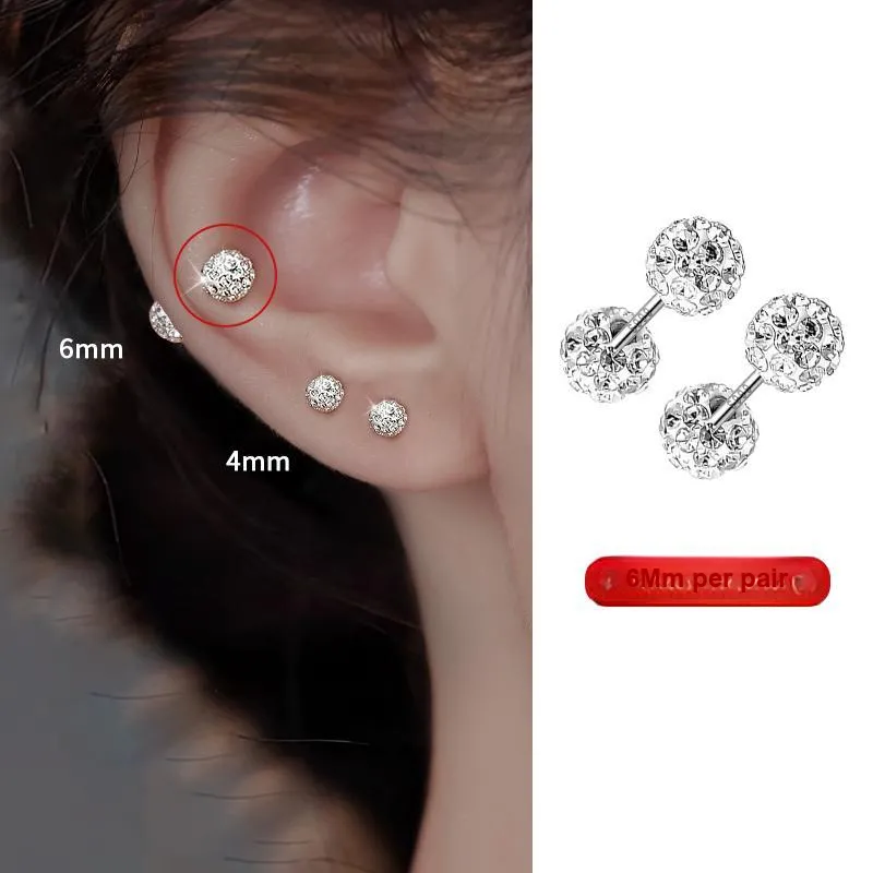 CUOOYINO 925 Sterling Silver Stud Earrings Women's-3