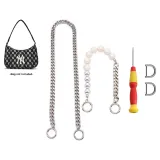 One Shoulder/Crossbody Chain (63.5cm)+Pearl Chain (36.5cm) with Customization Set Included